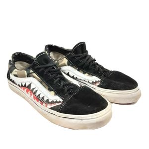 Bape Custom Vans Black Camo Shoes